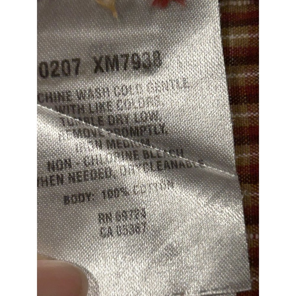 Columbia Sportswear XL Long Sleeve Button‎ Down Shirt Brown Gingham - Picture 7 of 8
